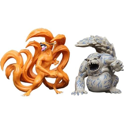 Naruto Shippuden Anime Action Figure GK Kurama Figma Statue 13cm Q Version Desktop Collection Bijuu Toys For Children Gift