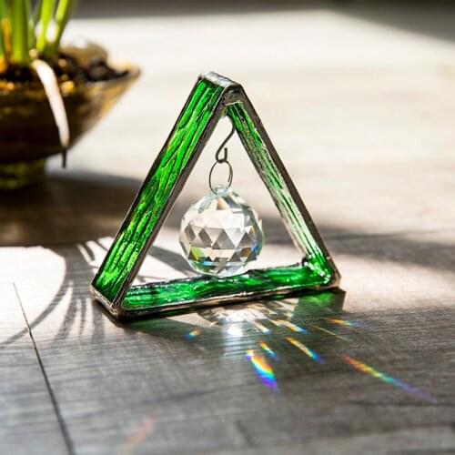 H&D Suncatcher Hanging Metal Glass Tripod With Crystal Glass Ball Prism For Window Pendant Ornament Decor