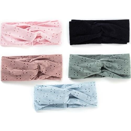 Hollow Dots Elastic Knot Headbands Hair Accessories For Female Twist Cross Hairband Makeup Head Band Women Fashion Hair Ties