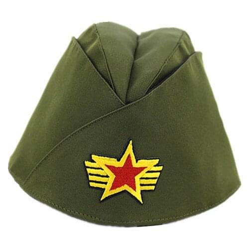 Women Miltary Side Cap Foldable Pilotka Garrison Army Caps Cosplay Hat