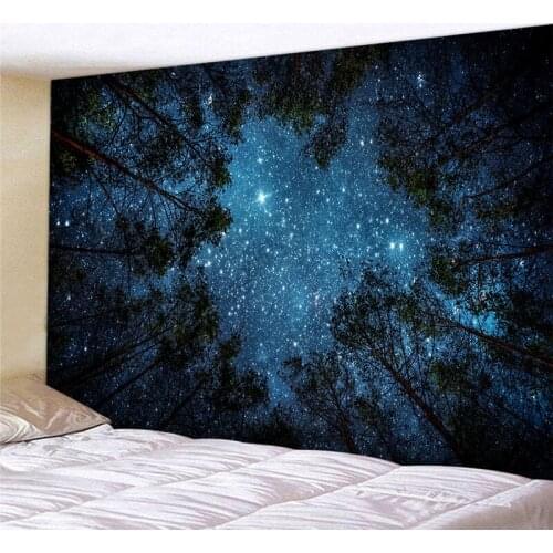 Modern Nature Forest Scenic Wall Tapestry Rectangle 150cmx200cm Room Hanging Head Bed Wall Decoration Home Aesthetic Tapestries