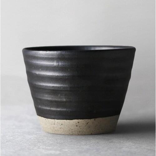 Handmade Antique Coarse Pottery Water Cup Vintage Ceramic Tea Cup Japanese Style Master Cup 115ml Ceremony Teaware Accessories