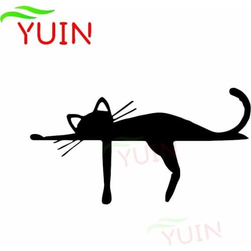 Cute Cat Animal Funny Cartoon Car Decals Fashion Window Decoration PVC Waterproof Sunscreen Sticker Can Be Customized Color