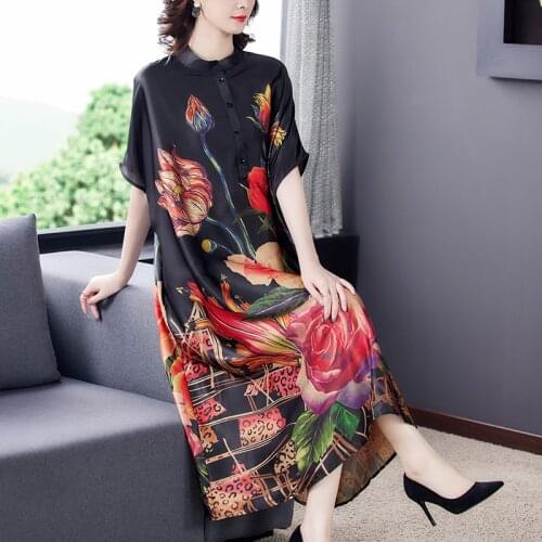 ZUOMAN 2021 Summer Vintage Black Loose Jacquard Midi Dress Women Korean Casual New 4XL Plus Size Dress Elegant Bodycon Party Ves