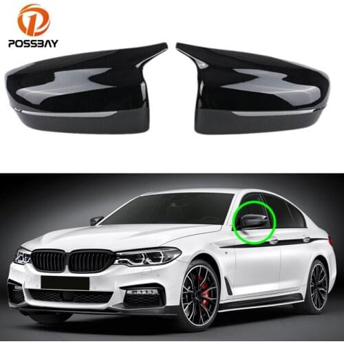 2Pcs Car Front Door Rearview Mirror Cover Carbon Fiber Look Caps for BMW 3 5 Series G30 G31 G38 G20 2017 2018 2019 2020 2021