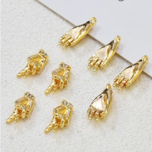 4pcs/lot copper 3D Hands and feet Charms pendant For DIY Fashion jewelry earrings accessories