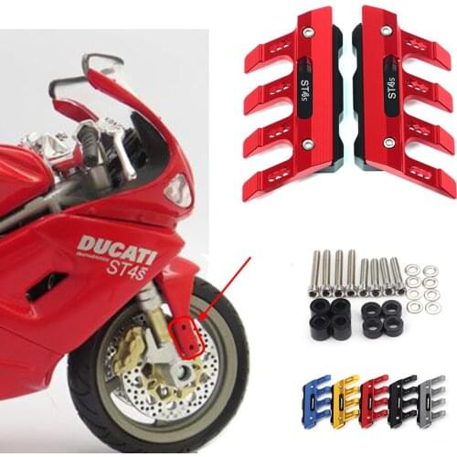 With Logo For DUCATI ST4S ST4S ABS Motorcycle CNC Accessories Mudguard Side Protection Block Front Fender Anti-Fall Slider