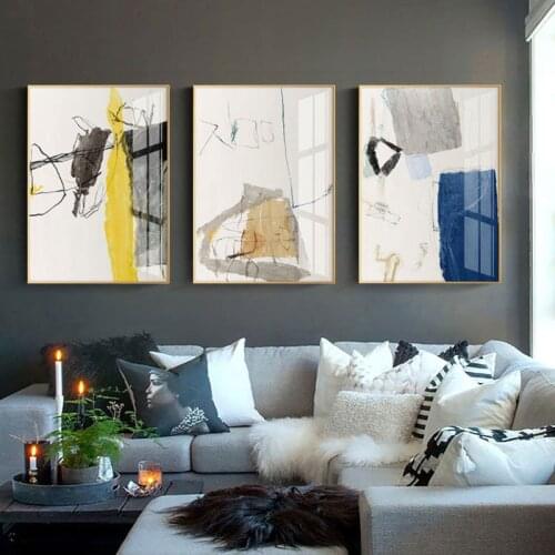 Frameless Abstract Line Art Design Living Room Decoration Painting Dining Room Bedroom Modern Porch Canvas Hanging Painting Art