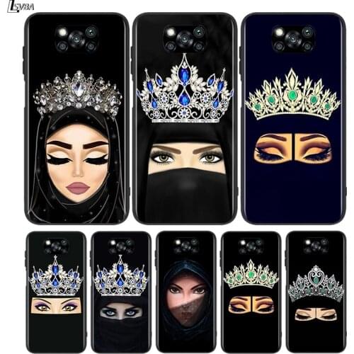 Black TPU Soft Silicone Cover Muslim Women Eyes for Xiaomi Mi Note 10T 10 Ultra 9T 9 8 Pro Lite SE 5G Phone Case