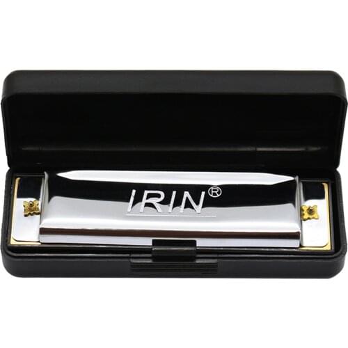 IRIN Diatonic Harmonica 10 Holes Harp Blues Harmonica Diatonic 20 Tone C Key 10 Hole Diatonic Harmonica Blues Silver/Gold