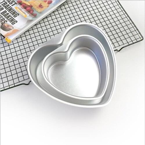 3/ 6/ 8 inches Heart Shaped Cake Pan Wedding Birthday Baking Cake Tin Cheesecake Pan Chiffon Cake Mold with Removable Bottom