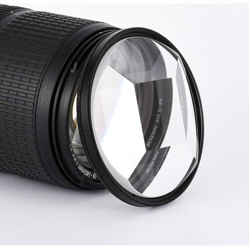 Photographic Fractal Camera Filter 77/82mm Special Effects 4+1 Prism SLR Accessories, Foreground Blur Film and Television Props