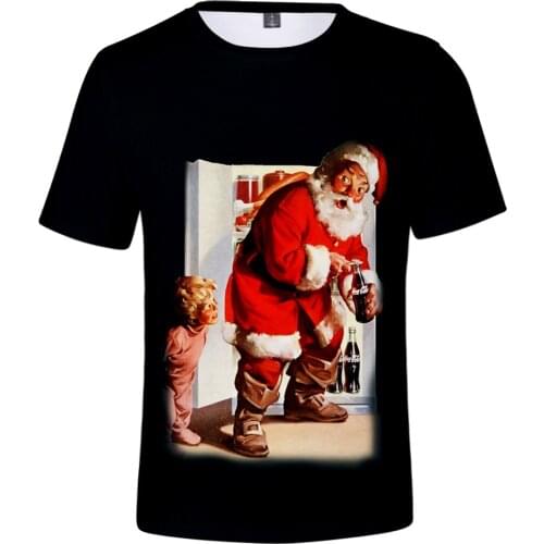 Kpop Merry Christmas 3D T-shirt Short Sleeve Tees Funny T Shirt / Casual Tops Tshirt Clothes Print O-neck 2020 Polyester