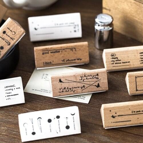 Creative Triangle Dream Collage Background Decoration Wooden Rubber Stamps Diy Rubber Stamp for Card Making Scrapbooking