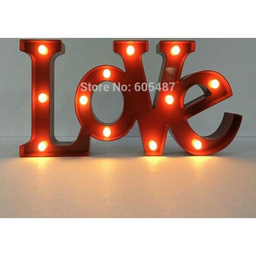 LOVE LED Marquee Sign LIGHT UP Vintage alphabet indoor led letters for part and holidays