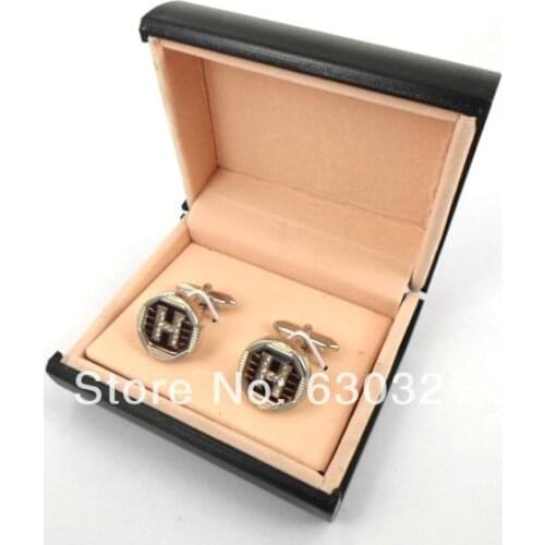 Fashion high level resine black Cufflinks box,gift box