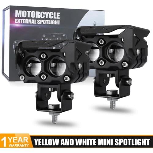 Motorcycle LED Spotlight Headlight 9D lens Hi-Lo beam Fog Lights Auxiliary additional light for Dirt Bike Trucks SUVs UTVs cars