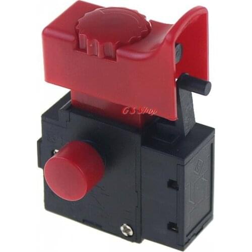 1PCS FA2-6/1BEK 250V 6A 5E4 Red Lock On Power Tool Electric Drill Trigger Switch Electric tool fittings switch
