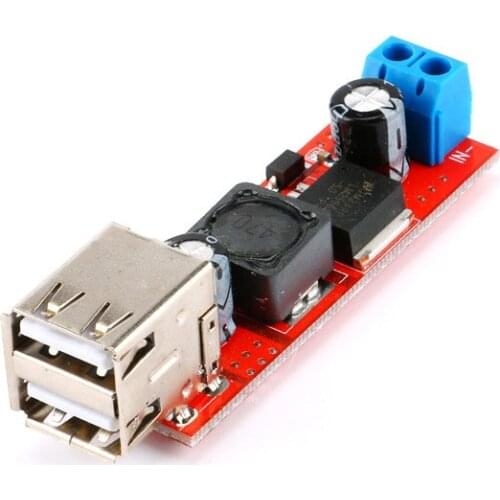 DC 6V-40V To 5V 3A Double USB Charge DC-DC Step-down Converter Module For Vehicle Charger LM2596 Dual USB Power Supply Module
