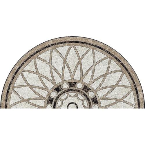 Fluffy Elasticity carpet PVC wire loop waterproof semicircle Door mat Porch Decor floor mat anti-slip Doorway dust-proof rug