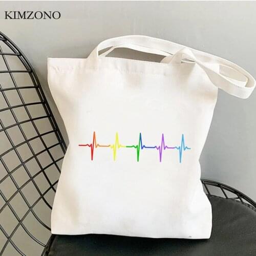 Lgbt shopping bag eco cotton shopper recycle bag tote bag string bolsas ecologicas cloth boodschappentas sac tissu