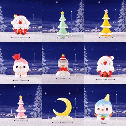 1 Piece Resin Ornaments Decorations Christmas Santa Claus Multicolor Tree DIY Christmas Decorations Fashion Style
