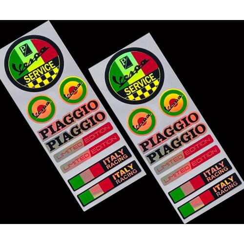 For PIAGGIO VESPA GTS GTV LX LXV LT PX PRIMAVERA 50 125 150 200 250 300 300ie Decals Motorcycle Vinyl Laser Rainbow Stickers