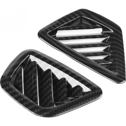 2pcs Car Carbon Fiber Dashboard Air Condition Vent Outlet Cover Trim for BMW 5 Series G30 2017-2018 automobiles car accessories