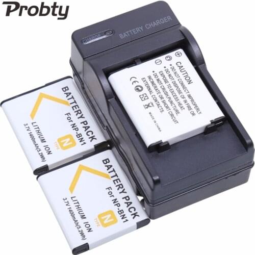 3Pcs Probty NP-BN1 NP BN1 Camera Battery + Charger For Sony DSC-QX10 DSC-QX30 DSC-QX100 DSC-TF1 DSC-TX10 DSC-TX20 DSC-TX30 WX220