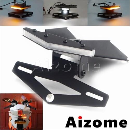 Motorcycle Tail Tidy License Plate Holder LED Light for Ducati Hypermotard 939 SP 2016-18 821 2013-15 Rear Fender LED Eliminator