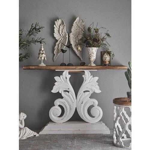 American Country Console B & B Living Room and Hotel Decorative Wall-Mounted Long Narrow Table Distressed Wall Hanging