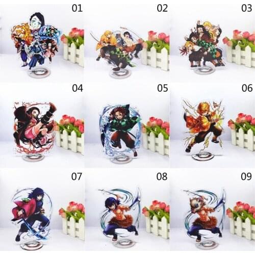 Anime Demon Slayer Display Stand Figure Model Plate Holder Japanese Cartoon Figure Acrylic Collection Jewelry Christmas Gift