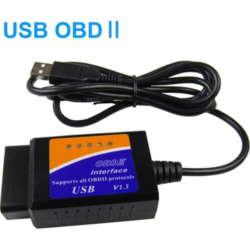 Car Diagnostic USB ELM327 V1.5 OBD2 Scanner Car Diagnostic Tool ELM 327 V1.5 Support OBD II Protocols for Engine Fault Code
