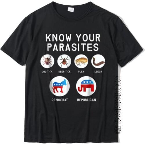Libertarian T Shirt Know Your Parasites Top T-Shirts High Quality Casual Cotton Student Tops & Tees Comics