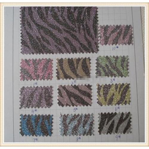 Tecido glitter/ leather pu leather fabric/ glitter cuir/ tela glitter/ synthetic zebra glitter material for shoes, handbag, sofa