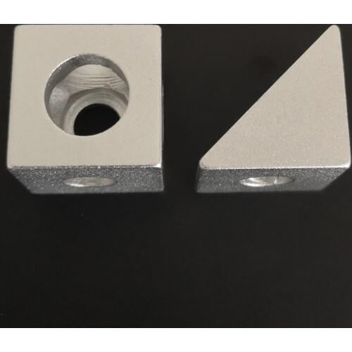 3D Printer Parts Silvery 2020 Aluminum Block Cube prism connector wheel regulator cube corner V-slot three way corner bracket
