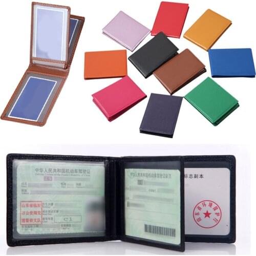 Ultra-thin Driver License Holder Leather Cover for Car Driving Documents Business ID Pass Certificate Folder unisex Wallet case