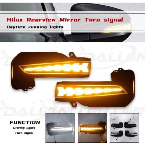For Toyota Hilux Fortuner Innova AN150 AN140 16 -19 Dynamic LED Turn Signal Light Side Mirror Sequential Indicator Blinker Lamp