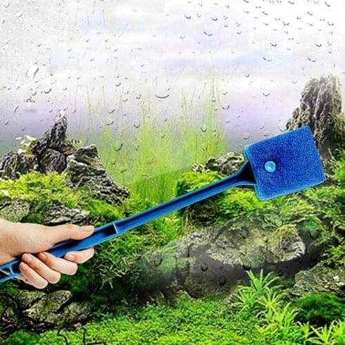 Aquarium Cleaning Tool Aquarium Brush Double Side Cleaning Brush Long Handle Brush Aquarium & Turtle Tank Cleaning Brush