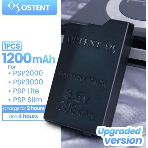 OSTENT High Capacity Quality Real 1200mAh 3.6V Lithium Ion Rechargeable Battery Pack Replacement for Sony PSP 2000/3000 PSP-S110
