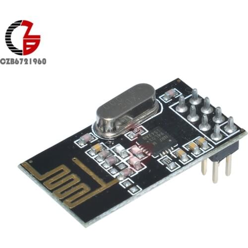 2Pcs 125 Channels Mutipoint Microcontroller NRF24L01 + 2.4GHz Antenna Wireless Transceiver Module Built-in Voltage