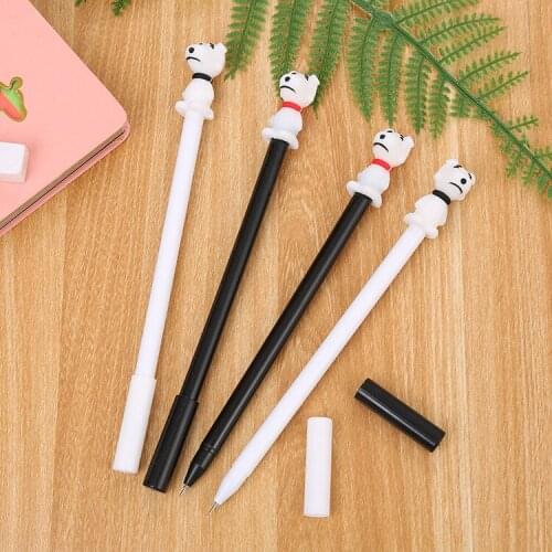 24 Pcs Cartoon Puppy Shape Neutral Pen Cute Student Creative Office Supplies Neutral Signature Pen Wholesale