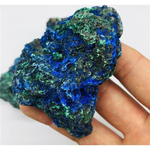 Natural fine Laotian azurite malachite symbiotic primary ore standard