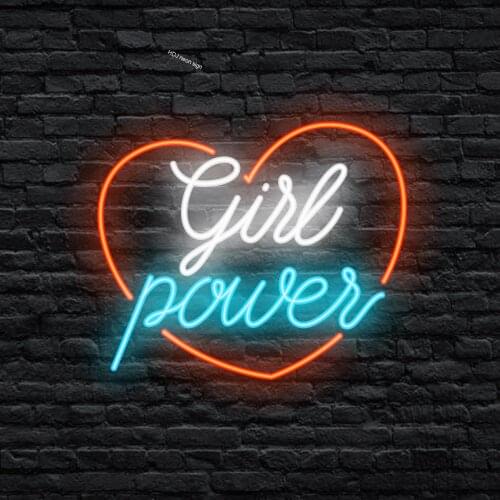 Girl Power Custom LED Neon Sign Phrase Wall Decor For Home Bar Cafe Club Party Display Neon Light Creative Gift