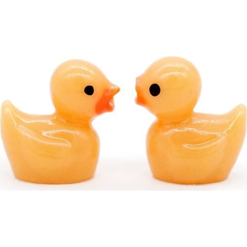 Odoria 1:12 Miniature 2pcs Yellow Duck Toy Bathroom Garden Dollhouse Xmas Gift