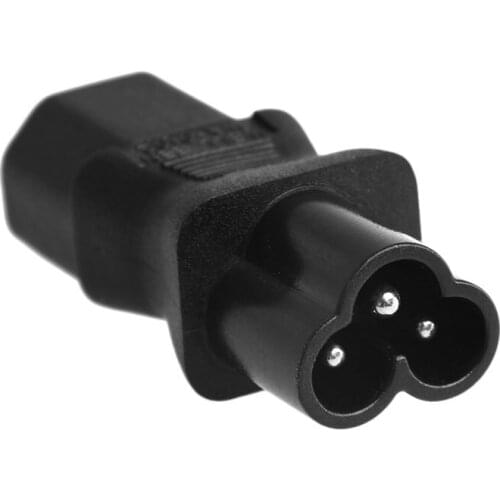 OOTDTY IEC 320 3-Pin C13 Female To C6 Male Cloverleaf Plug AC Power Adapter Converter New 2017