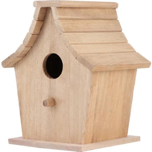 Hanging Wooden Bird House Breeding Cage Box Feeding Nest Garden Backyard Balcony Pendant Birdhouse Home Decora Bird Nest