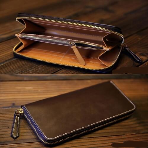 Durable Acrylic Wallet Leather Template DIY Leathercraft Long Zip Wallet Purse Stencil Sewing Pattern 20*10cm