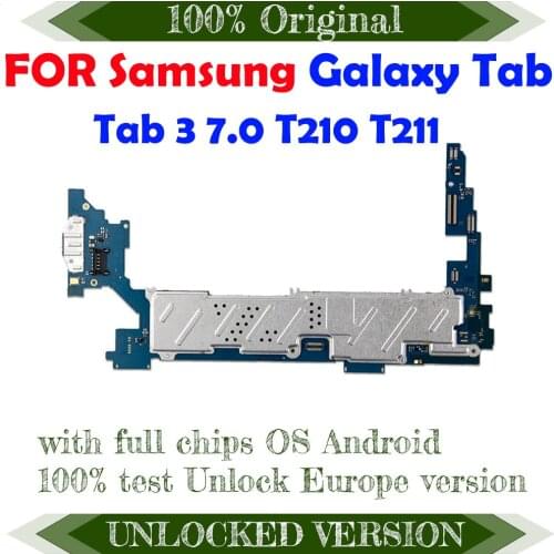 TDHHX Unlocked Tested With Chips Mainboard For Samsung Galaxy Tab 3 7.0 T210 T211 Motherboard Logic Boards MB Plate