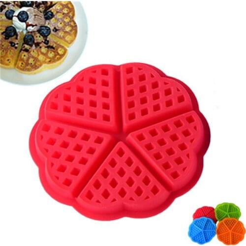 Waffle Mold Silicone Non-stick Waffle Baking Molds Muffin Pans Heart Cake Chocolate Cookies Bread Pie Bakeware